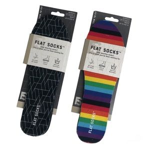 Flat Socks 2 Pair Unisex